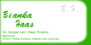 bianka haas business card